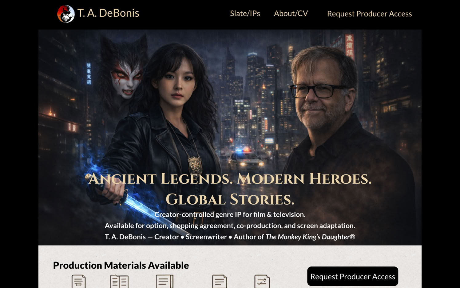 Website von The Monkey King’s Daughter, erstellt mit Sitely.