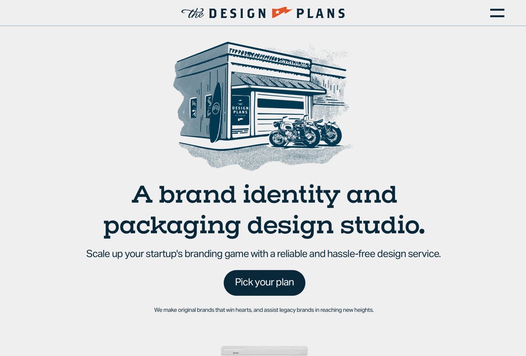 The Design Plans Sitely website