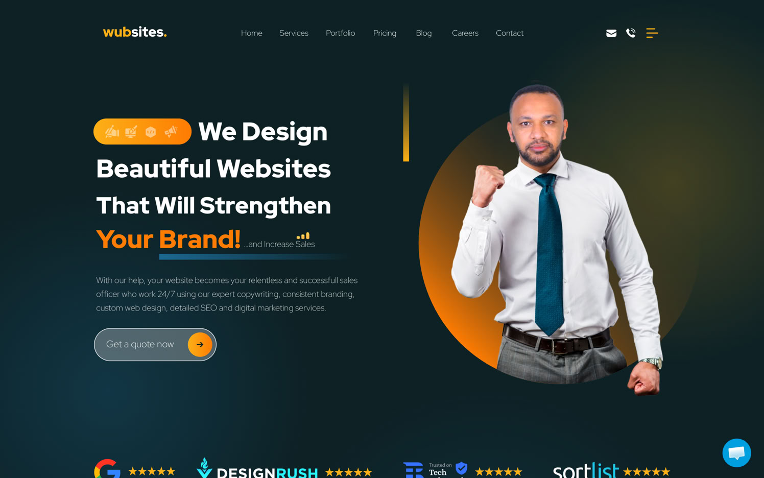 Wubsites website, built with Sitely.