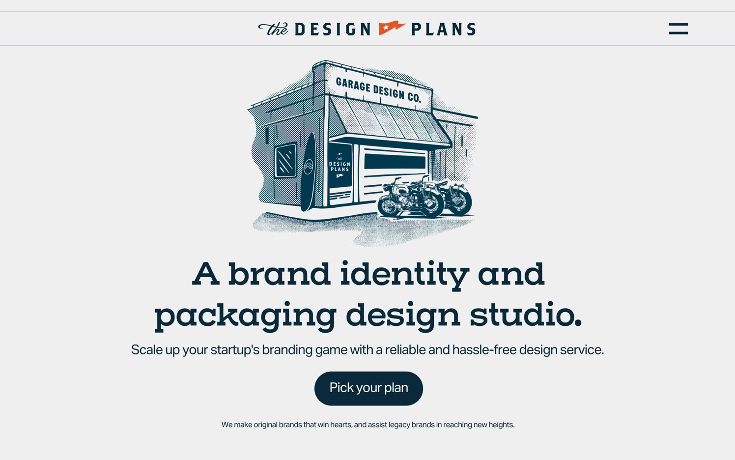 The Design Plans website, built with Sitely.