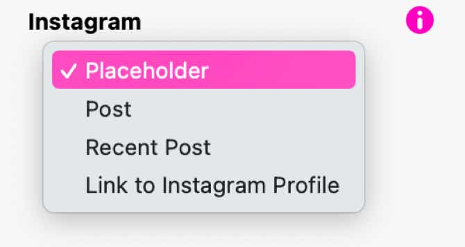 Instagram settings